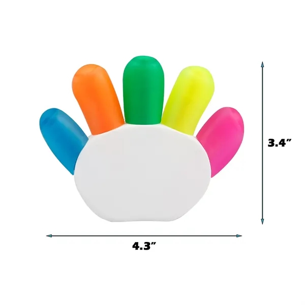 High Five Hand-Shaped Highlighter Multi-Color Set - High Five Hand-Shaped Highlighter Multi-Color Set - Image 2 of 3