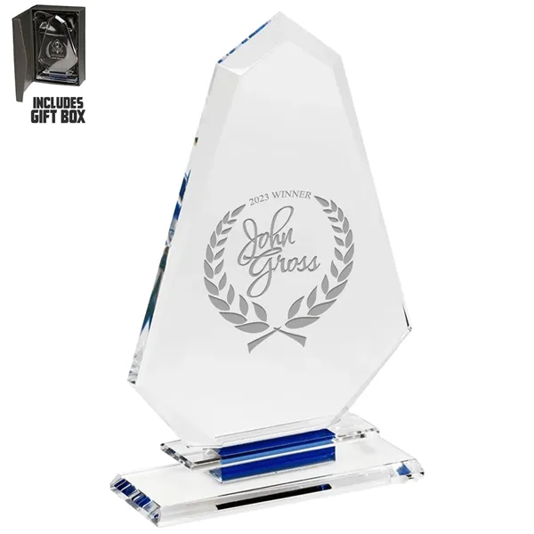 Blue Accent Crystal Glass Awards - Blue Accent Crystal Glass Awards - Image 0 of 1