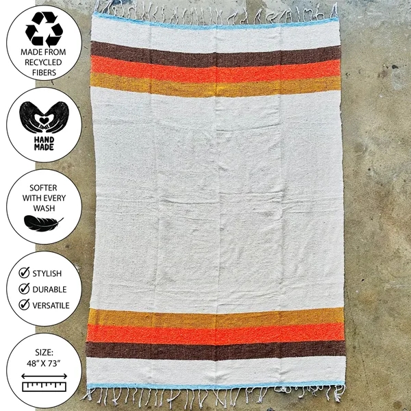 70s - Sustainable Recycled Throw Blanket - 70s - Sustainable Recycled Throw Blanket - Image 2 of 6