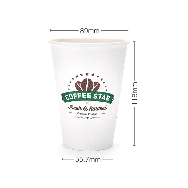 12oz Disposable Double Wall Paper Drinks Cup With Lids - 12oz Disposable Double Wall Paper Drinks Cup With Lids - Image 1 of 3