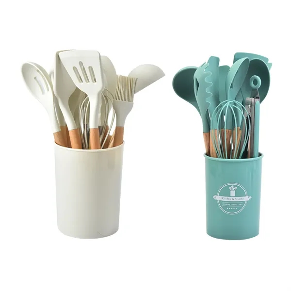 Non Stick Silicone Cooking Utensils Set with Holder - Non Stick Silicone Cooking Utensils Set with Holder - Image 7 of 7