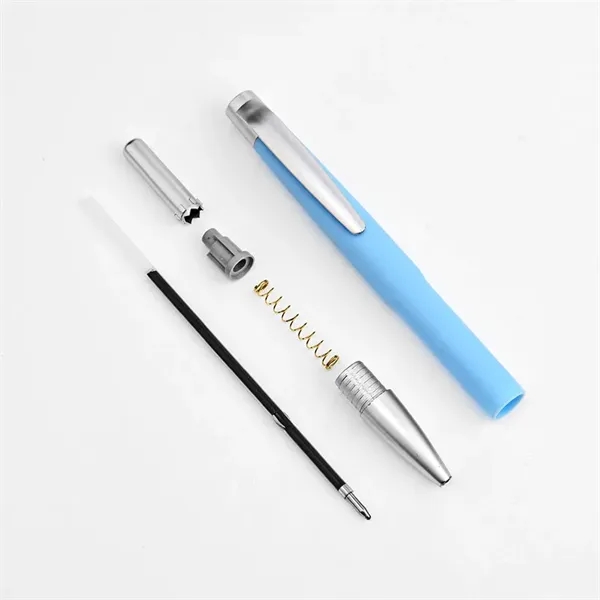 Colored Rubberized Sleek Ballpoint Pens - Colored Rubberized Sleek Ballpoint Pens - Image 1 of 7