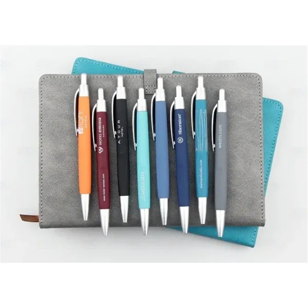 Colored Rubberized Sleek Ballpoint Pens - Colored Rubberized Sleek Ballpoint Pens - Image 4 of 7