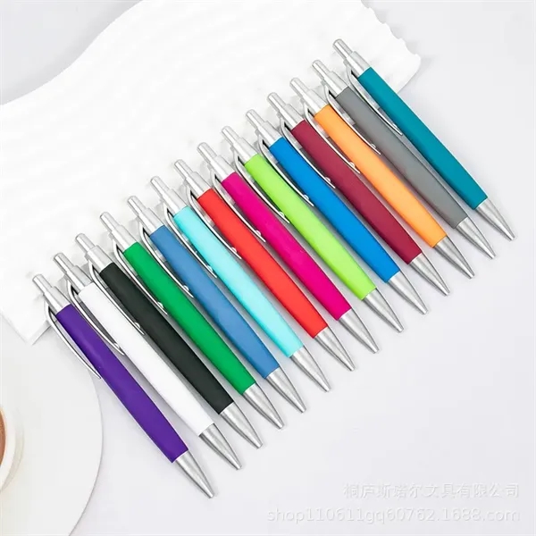 Colored Rubberized Sleek Ballpoint Pens - Colored Rubberized Sleek Ballpoint Pens - Image 7 of 7