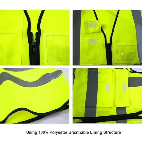 Reflective work Construction Safety Vest - Reflective work Construction Safety Vest - Image 2 of 3