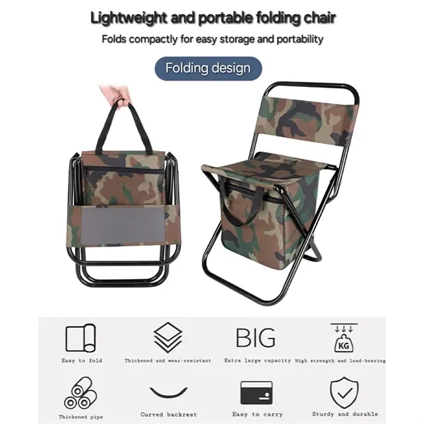 Foldable Fishing Chair with Cooler Bag - Foldable Fishing Chair with Cooler Bag - Image 2 of 8