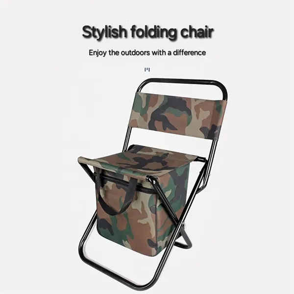 Foldable Fishing Chair with Cooler Bag - Foldable Fishing Chair with Cooler Bag - Image 3 of 8