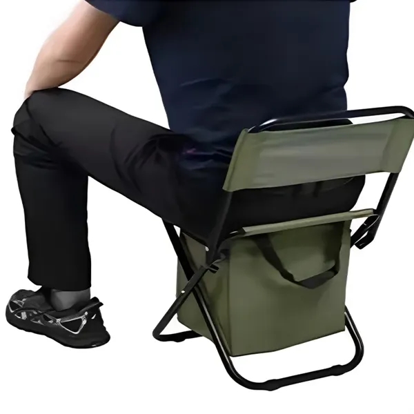 Foldable Fishing Chair with Cooler Bag - Foldable Fishing Chair with Cooler Bag - Image 5 of 8