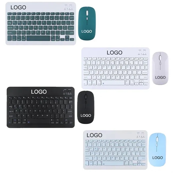 10" Ultra-Slim Rechargeable Wireless Keyboard Mouse Set - 10" Ultra-Slim Rechargeable Wireless Keyboard Mouse Set - Image 0 of 3