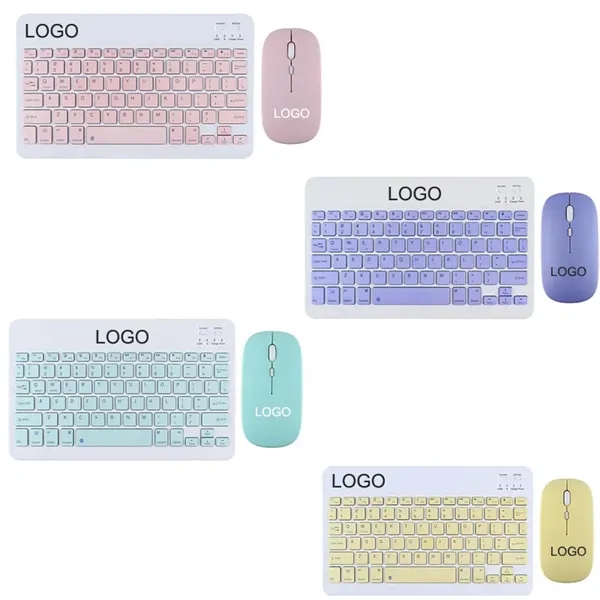 10" Ultra-Slim Rechargeable Wireless Keyboard Mouse Set - 10" Ultra-Slim Rechargeable Wireless Keyboard Mouse Set - Image 1 of 3
