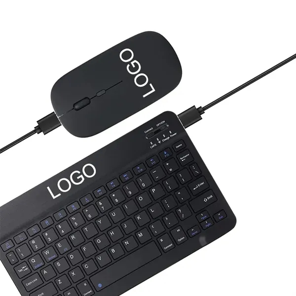 10" Ultra-Slim Rechargeable Wireless Keyboard Mouse Set - 10" Ultra-Slim Rechargeable Wireless Keyboard Mouse Set - Image 2 of 3