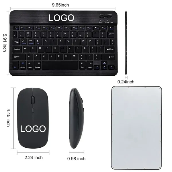 10" Ultra-Slim Rechargeable Wireless Keyboard Mouse Set - 10" Ultra-Slim Rechargeable Wireless Keyboard Mouse Set - Image 3 of 3