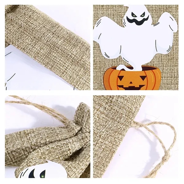 Halloween Burlap Gift Bags - Halloween Burlap Gift Bags - Image 2 of 3