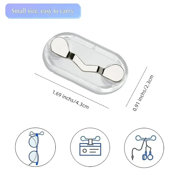 Magnetic Sunglass Holder Pin Badge Clip - Magnetic Sunglass Holder Pin Badge Clip - Image 1 of 3