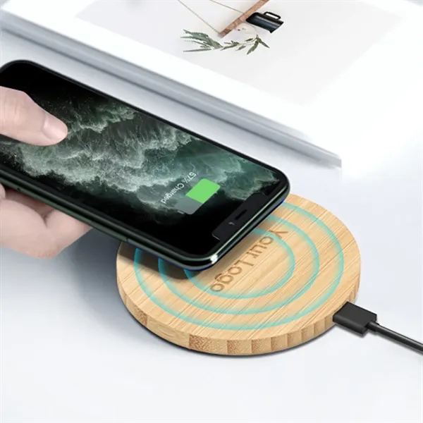 15W Wooden Fast Charger, Portable Charging Pad For Home Use - 15W Wooden Fast Charger, Portable Charging Pad For Home Use - Image 1 of 5