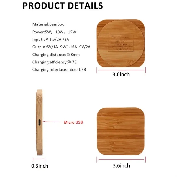 15W Wooden Fast Charger, Portable Charging Pad For Home Use - 15W Wooden Fast Charger, Portable Charging Pad For Home Use - Image 5 of 5