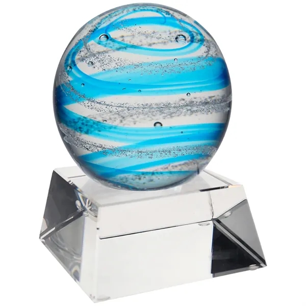 Blue Snow Globe with Clear Base Award - Blue Snow Globe with Clear Base Award - Image 1 of 1
