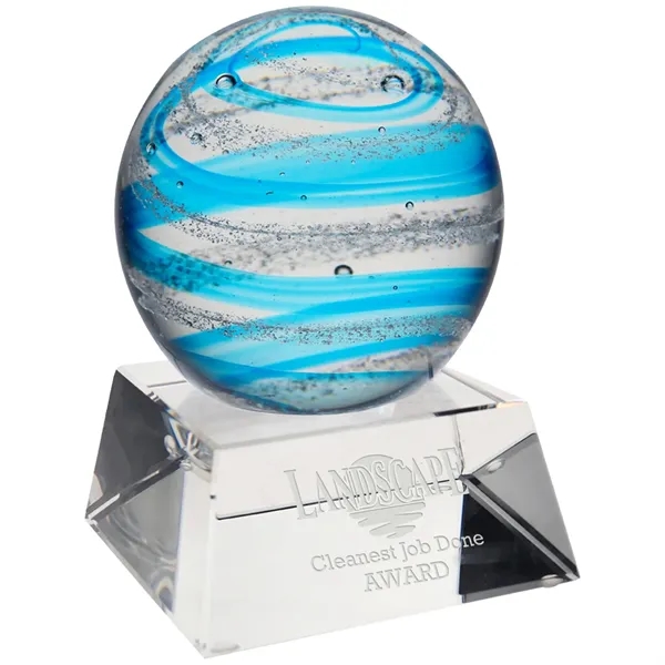 Blue Snow Globe with Clear Base Award - Blue Snow Globe with Clear Base Award - Image 0 of 1