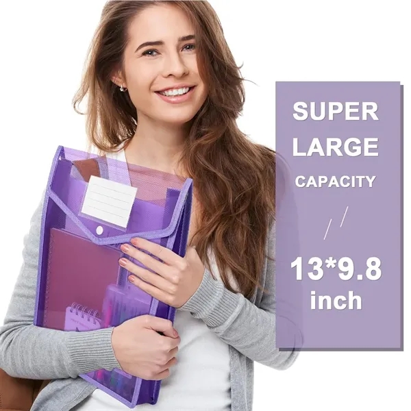 A4 Plastic Document Wallets - A4 Plastic Document Wallets - Image 3 of 4