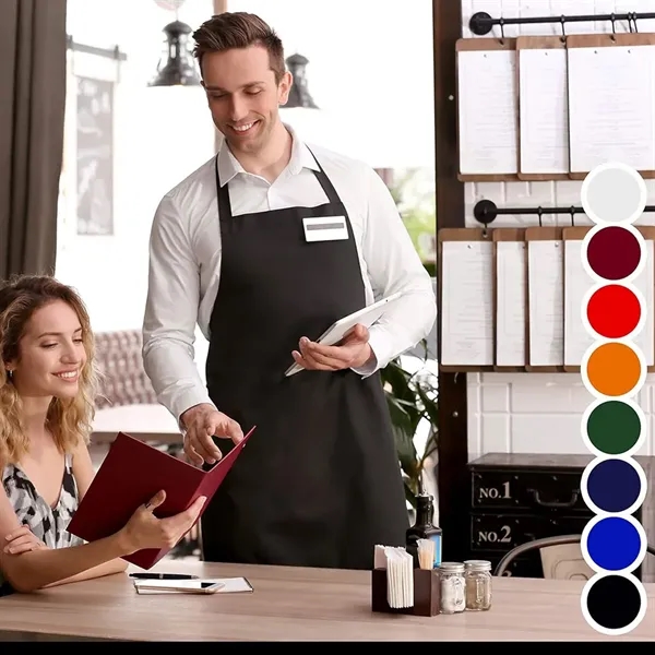 Custom Unisex Black Aprons - Custom Unisex Black Aprons - Image 3 of 4
