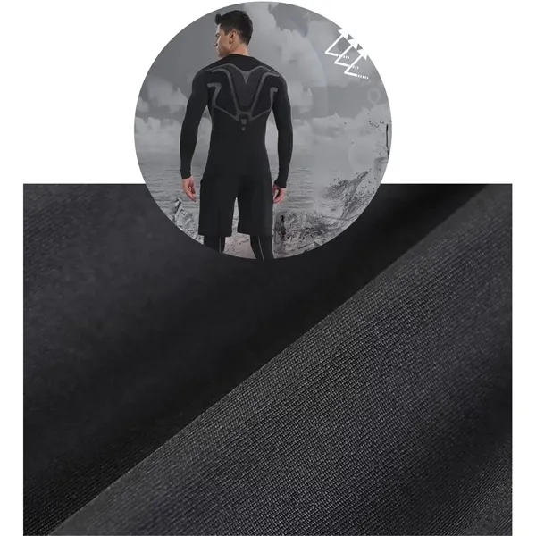 5Pcs Men's Compression Pants Shirt Jacket Athletic Sets - 5Pcs Men's Compression Pants Shirt Jacket Athletic Sets - Image 5 of 5