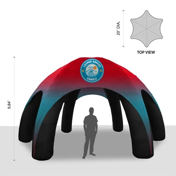 20' Custom Inflatable Spider Tent with 6 legs with Canopy - 20' Custom Inflatable Spider Tent with 6 legs with Canopy - Image 1 of 4