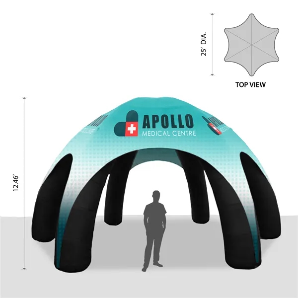 25' Custom Inflatable Spider Tent with 6 legs with Canopy - 25' Custom Inflatable Spider Tent with 6 legs with Canopy - Image 1 of 4