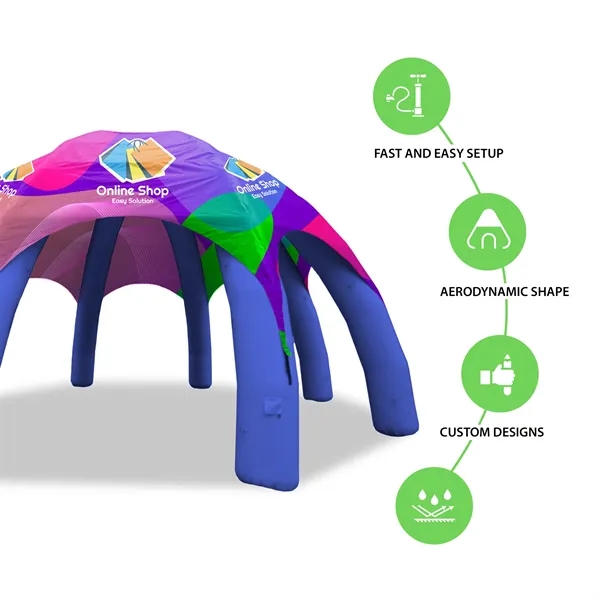 33' Custom Inflatable Spider Tent with 8 legs with Canopy - 33' Custom Inflatable Spider Tent with 8 legs with Canopy - Image 4 of 4