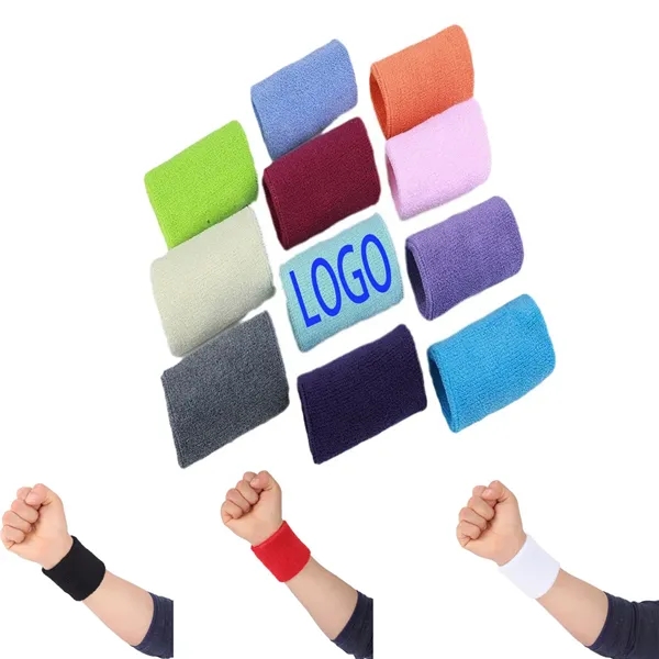 Color Cotton Sweat Absorbent Sports Towel Wristband - Color Cotton Sweat Absorbent Sports Towel Wristband - Image 0 of 1