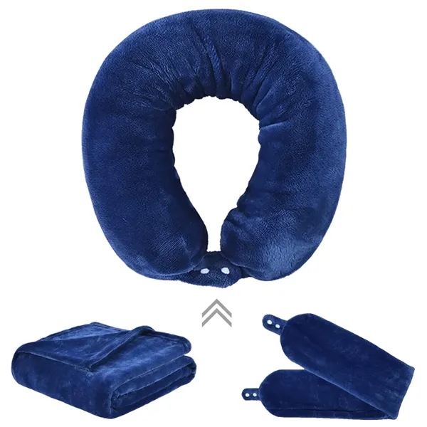 2 in 1 Travel Blanket with Neck Pillowcase - 2 in 1 Travel Blanket with Neck Pillowcase - Image 5 of 5