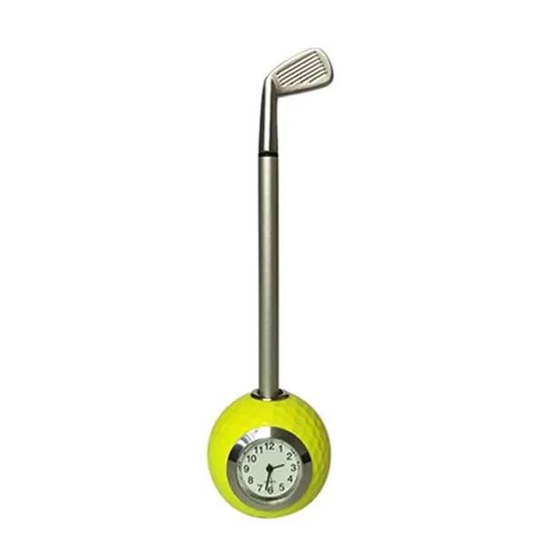 Golf Ball Pen Holder With Clock - Golf Ball Pen Holder With Clock - Image 3 of 6