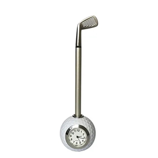 Golf Ball Pen Holder With Clock - Golf Ball Pen Holder With Clock - Image 5 of 6