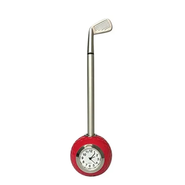 Golf Ball Pen Holder With Clock - Golf Ball Pen Holder With Clock - Image 6 of 6