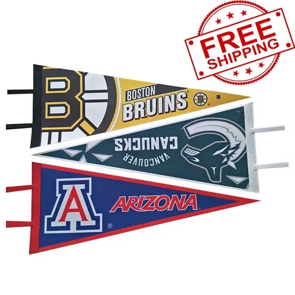 8" x 18" Custom Printed Felt Pennant - 8" x 18" Custom Printed Felt Pennant - Image 0 of 2