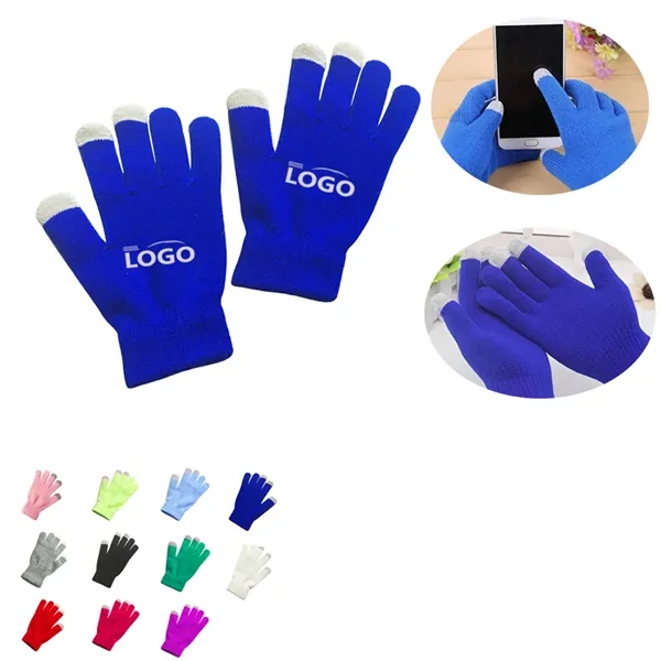 Warm Knitted Touchscreen Gloves - Warm Knitted Touchscreen Gloves - Image 0 of 4