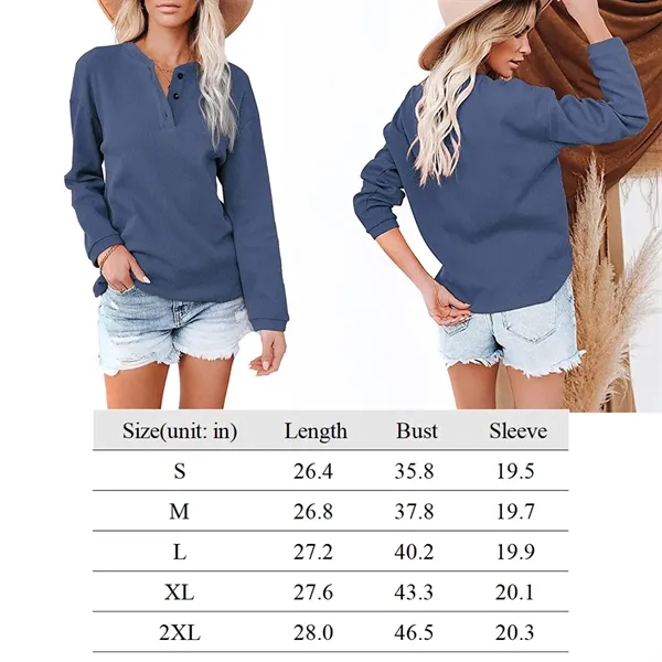 V-neck solid color long sleeve T-shirt - V-neck solid color long sleeve T-shirt - Image 1 of 7