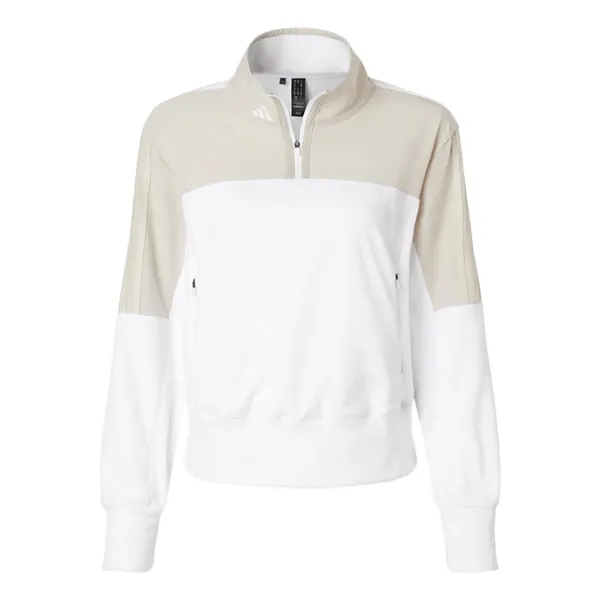 Adidas Women's Fleece Quarter-Zip Pullover - Adidas Women's Fleece Quarter-Zip Pullover - Image 3 of 17