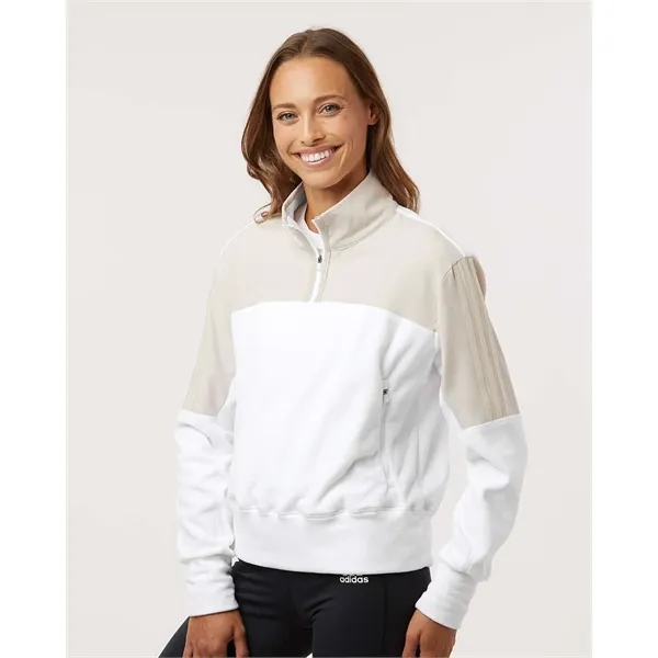 Adidas Women's Fleece Quarter-Zip Pullover - Adidas Women's Fleece Quarter-Zip Pullover - Image 5 of 17