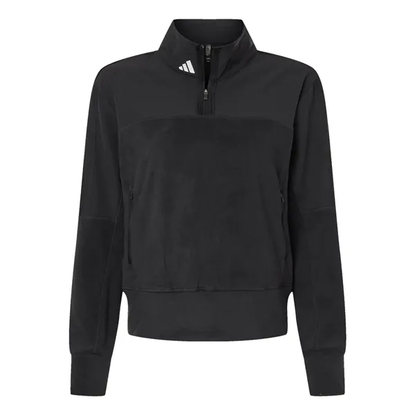 Adidas Women's Fleece Quarter-Zip Pullover - Adidas Women's Fleece Quarter-Zip Pullover - Image 8 of 17