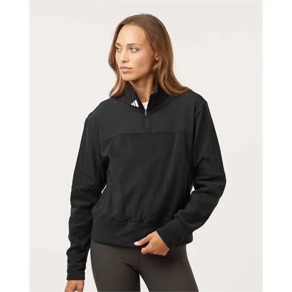 Adidas Women's Fleece Quarter-Zip Pullover - Adidas Women's Fleece Quarter-Zip Pullover - Image 10 of 17