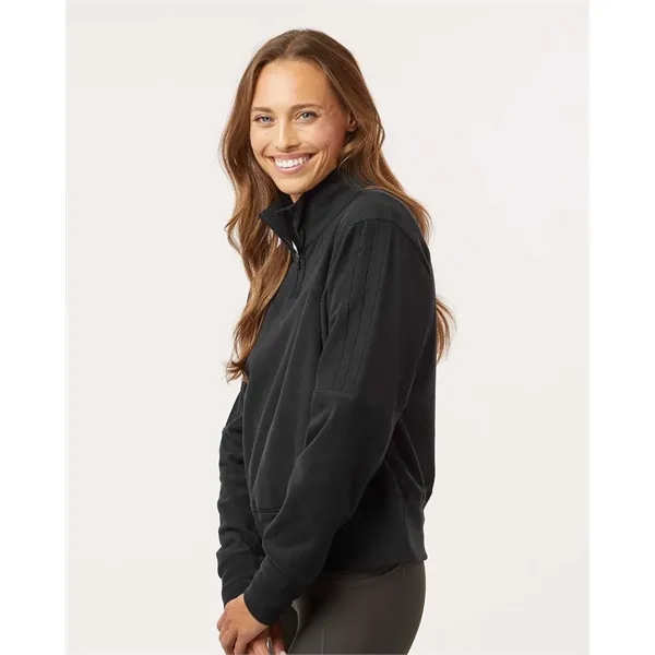 Adidas Women's Fleece Quarter-Zip Pullover - Adidas Women's Fleece Quarter-Zip Pullover - Image 11 of 17