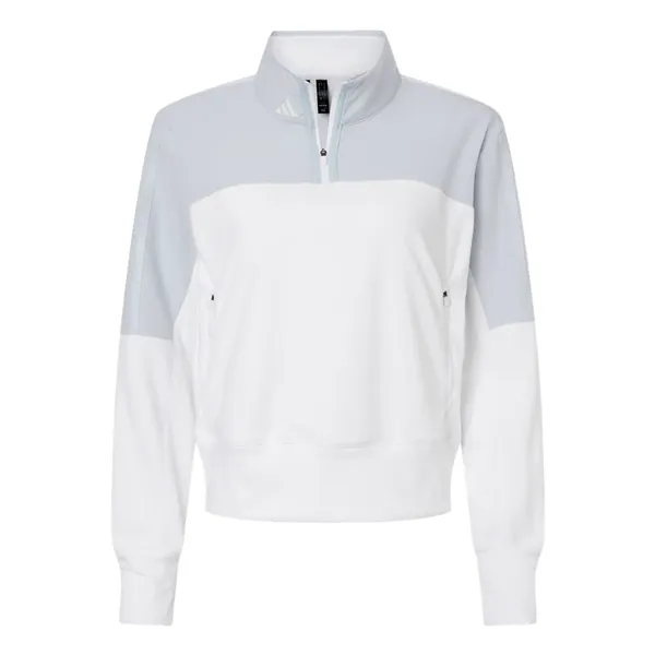 Adidas Women's Fleece Quarter-Zip Pullover - Adidas Women's Fleece Quarter-Zip Pullover - Image 14 of 17