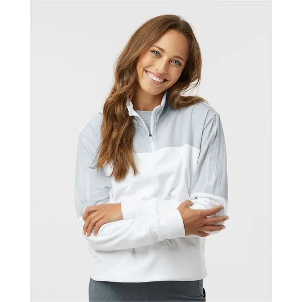 Adidas Women's Fleece Quarter-Zip Pullover - Adidas Women's Fleece Quarter-Zip Pullover - Image 16 of 17