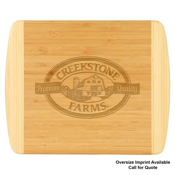 13 1/2"x11 1/2" Bamboo 2-Tone Cutting Board - 13 1/2"x11 1/2" Bamboo 2-Tone Cutting Board - Image 2 of 2