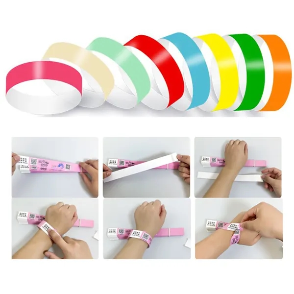 Custom Disposable paper wristbands - Custom Disposable paper wristbands - Image 2 of 3