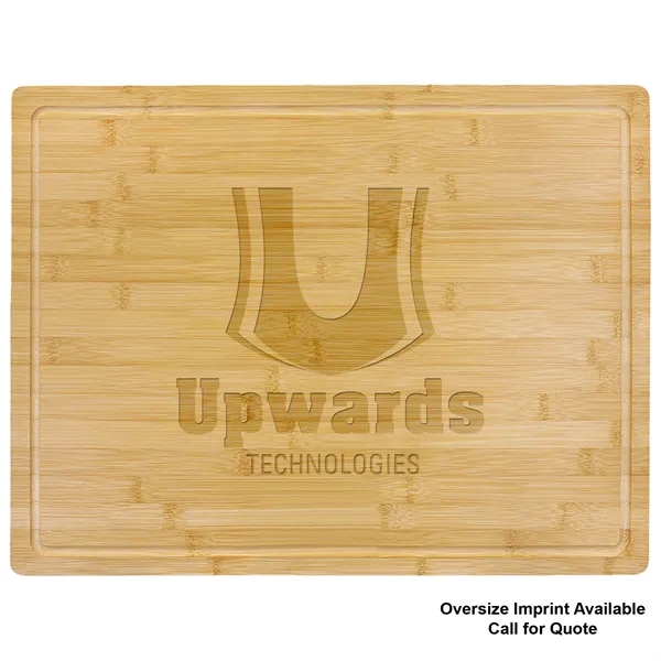 19 3/4" x 15" Bamboo Cutting Board with Juice Groove - 19 3/4" x 15" Bamboo Cutting Board with Juice Groove - Image 2 of 2