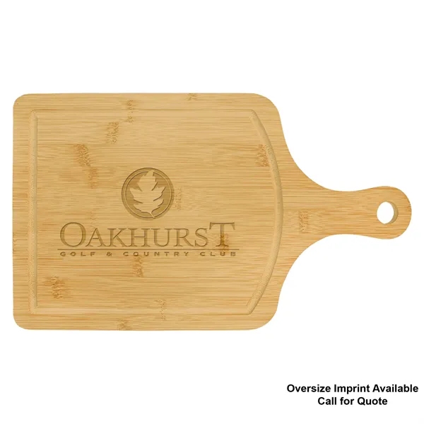 15 1/2" x 9" Bamboo Paddle Cutting Board with Juice Groove - 15 1/2" x 9" Bamboo Paddle Cutting Board with Juice Groove - Image 2 of 2