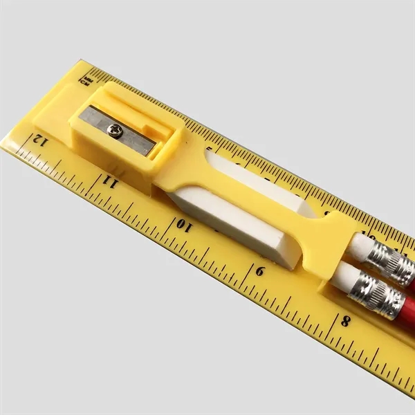 4 in 1 Stationery Set With Pencil Eraser Ruler Sharpener - 4 in 1 Stationery Set With Pencil Eraser Ruler Sharpener - Image 4 of 4
