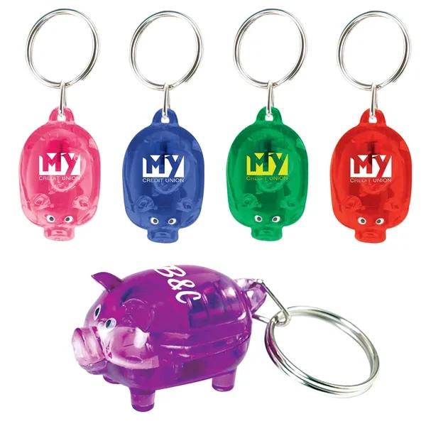 Light Up Piggy Key Tag - Light Up Piggy Key Tag - Image 0 of 5
