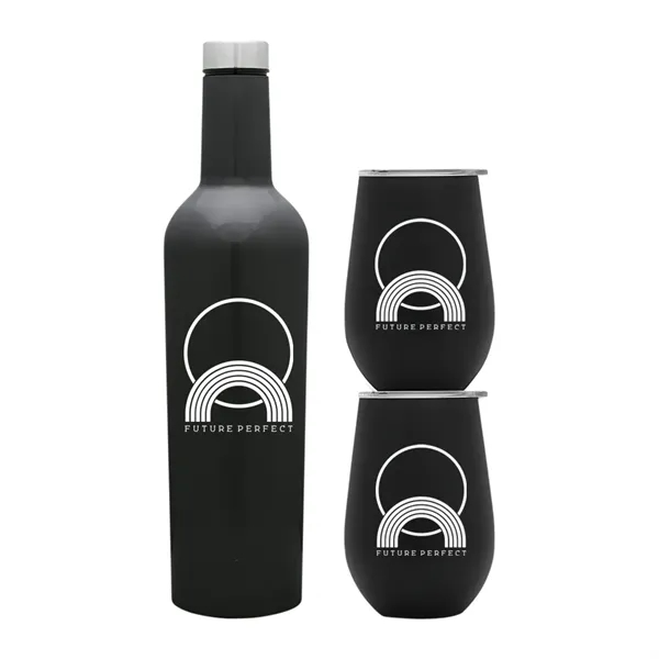 Wine Growler & Tumbler Luxury Gift Set with Bottle Slot - Wine Growler & Tumbler Luxury Gift Set with Bottle Slot - Image 3 of 6